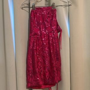 Pink Sequin Homecoming Dress